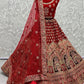 Lehenga Choli Velvet Red Diamond Lehenga Choli