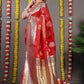 Designer Banarasi Silk Red Weaving Saree