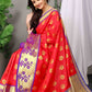 Trendy Saree Banarasi Silk Red Weaving Saree