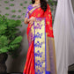 Trendy Saree Banarasi Silk Red Weaving Saree