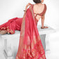 Contemporary Cotton Red Sequins Saree