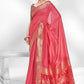 Contemporary Cotton Red Sequins Saree