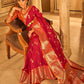 Trendy Saree Tussar Silk Red Weaving Saree