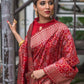 Trendy Saree Tussar Silk Red Woven Saree