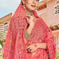 Classic Net Pink Embroidered Saree