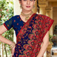 Contemporary Georgette Blue Embroidered Saree