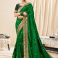 Contemporary Silk Green Embroidered Saree
