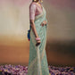 Trendy Saree Viscose Sea Green Embroidered Saree