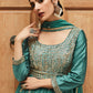 Anarkali Suit Georgette Sea Green Embroidered Salwar Kameez