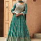 Anarkali Suit Georgette Sea Green Embroidered Salwar Kameez