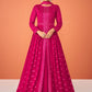 Anarkali Suit Georgette Pink Embroidered Salwar Kameez
