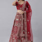 Lehenga Choli Silk Red Embroidered Lehenga Choli