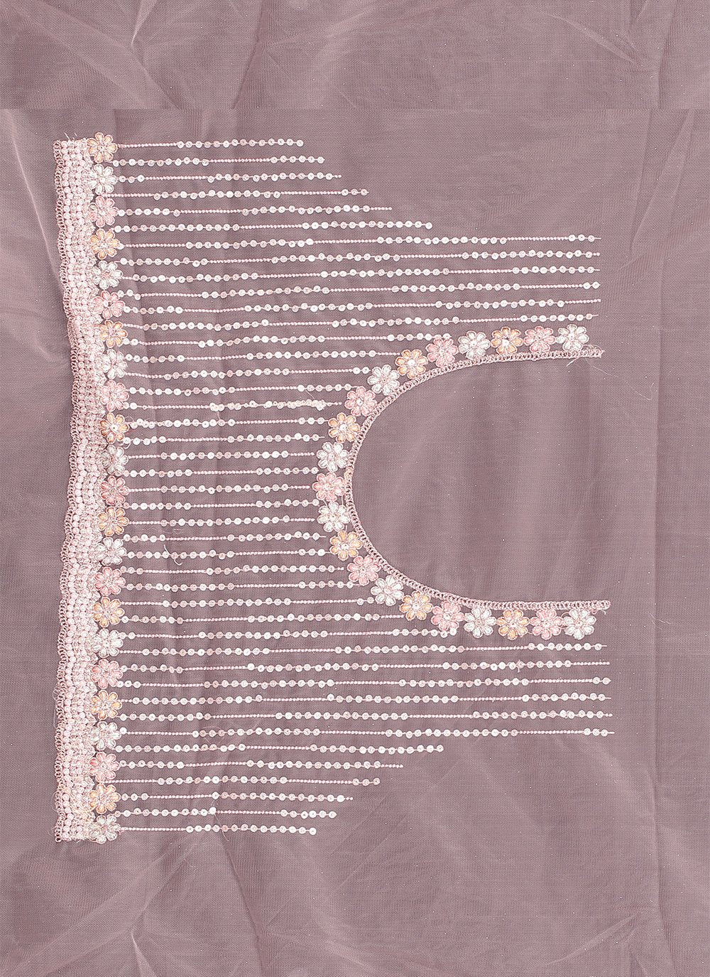 Contemporary Net Mauve Embroidered Saree