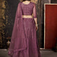 Lehenga Choli Net Mauve Embroidered Lehenga Choli