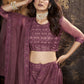 Lehenga Choli Net Mauve Embroidered Lehenga Choli