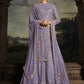 Salwar Suit Net Purple Embroidered Salwar Kameez