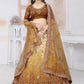 Lehenga Choli Net Mustard Embroidered Lehenga Choli