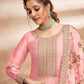 Salwar Suit Art Silk Pink Embroidered Salwar Kameez