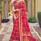 Trendy Saree Pure Georgette Viscose Rani Embroidered Saree
