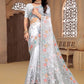 Traditional Saree Net White Cord Work Saree