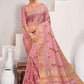 Classic Art Silk Pink Embroidered Saree