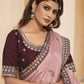 Trendy Saree Georgette Pink Patch Border Saree