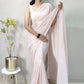 Classic Georgette Pink Sequins Saree