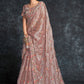 Designer Organza Pink Embroidered Saree