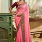 Trendy Saree Vichitra Silk Pink Embroidered Saree