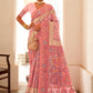 Contemporary Pashmina Pink Kashmiri Saree