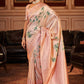 Classic Jacquard Pink Digital Print Saree