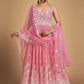 Anarkali Suit Georgette Pink Sequins Salwar Kameez