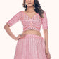 Lehenga Style Saree Net Pink Dori Work Lehenga Choli