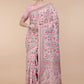 Classic Silk Blend Pink Woven Saree