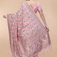 Classic Silk Blend Pink Woven Saree