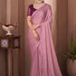 Traditional Saree Silk Pink Embroidered Saree