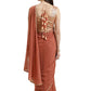 Classic Chiffon Rust Booti Saree