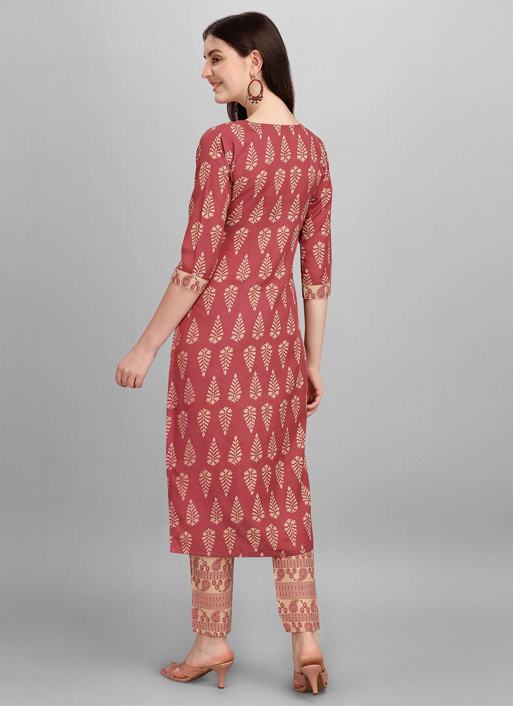 Designer Kurti Cotton Rust Print Kurtis