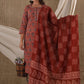 Salwar Suit Cotton Rust Print Salwar Kameez