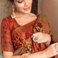 Trendy Saree Silk Rust Print Saree