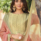 Salwar Suit Silk Green Digital Print Salwar Kameez