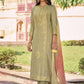 Salwar Suit Silk Green Digital Print Salwar Kameez