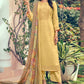 Salwar Suit Pure Silk Yellow Buttons Salwar Kameez