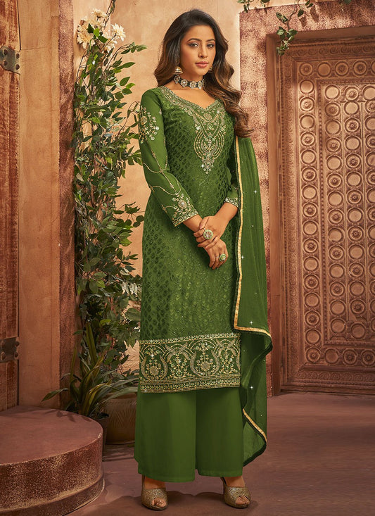 Salwar Suit Brasso Green Diamond Salwar Kameez