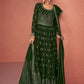 Salwar Suit Georgette Green Embroidered Salwar Kameez