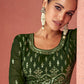 Salwar Suit Georgette Green Embroidered Salwar Kameez