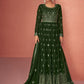 Salwar Suit Georgette Green Embroidered Salwar Kameez