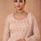 Salwar Suit Chinon Georgette Mauve Embroidered Salwar Kameez