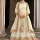 Salwar Suit Georgette Off White Embroidered Salwar Kameez