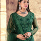 Salwar Suit Net Green Embroidered Salwar Kameez